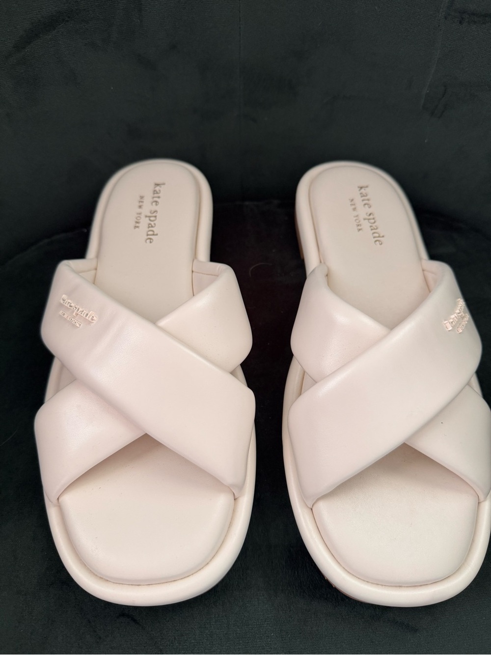 kate spade Cream Slide Sandals NWOT size 8.5